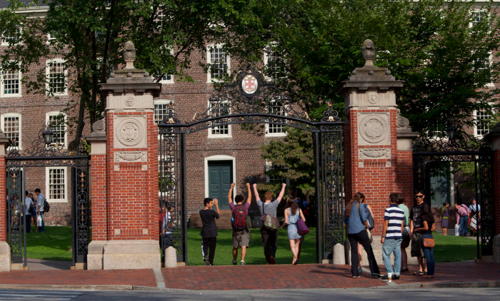 How to Get Into Brown University; collegeadvisor.com image: a photo of students at Brown University