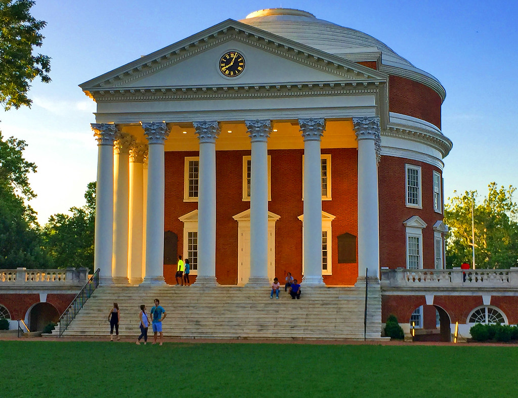 How to Get Into UVA; collegeadvisor.com image: a photo of UVA campus pavilion