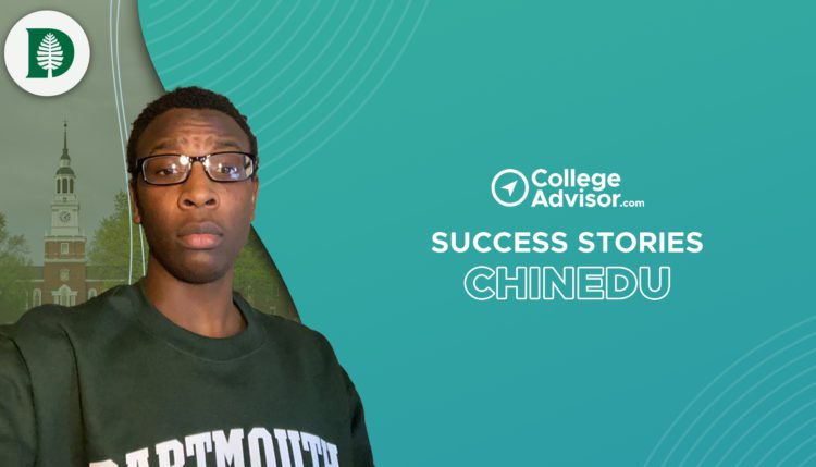 client success stories; collegadvisor.com image: a photo of Chinedu